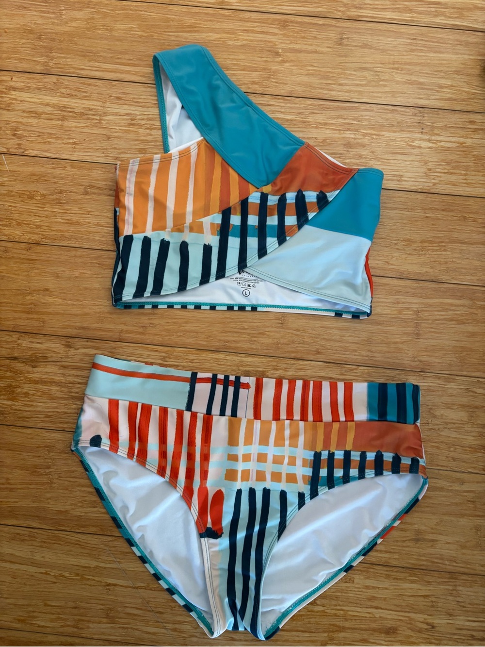 Nani Bikini - one shoulder color block